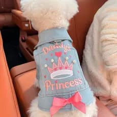 Roupas para Animais de Estimação, Vestuário para Cães e Gatos, Roupa de Imitação de Jeans para Pequenas Princesas, para
