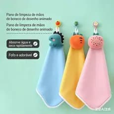 KTI 12 Toalha de Mão com Pelúcia de Desenho Animado