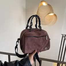 Bolsa Feminina Camurca Retro Multi Bolsos Transversal Vintage Inverno Casual Pequena 2026