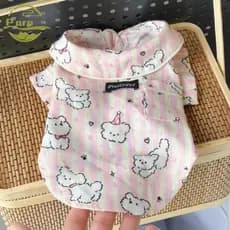 PARPERTY1 Pijamas Para Cães , Roupas Respiráveis De Camada Base Com Padrão De Cachorrinho Fofo , Roupa De Manga Curta Az