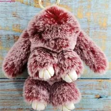 TIANCHUANG Coelho De Pelúcia Chaveiro Saco Acessórios Sacos Pingente Brinquedo Carro Charme Pele