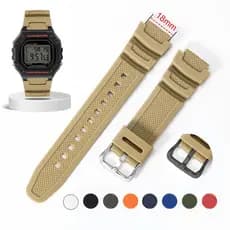 Pulseira De Relógio De Silicone Para W218H/AE-1200/1100/SGW-300/400/MRW-200 Banda 18mm Borracha De Resina Esporte Mergul