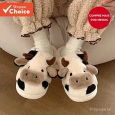 Chinelos De Algodão Baotou De Vaca Moda De Inverno Menina Sola Quente E Grossa Casal Homens Mulheres