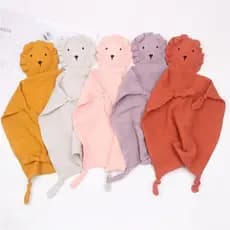 Cobertor De Musselina Para Bebê Recém-Nascido , Toalha Calmante , Infantil , Leão Fofo , Bonecas De Dormir , Brinquedo D