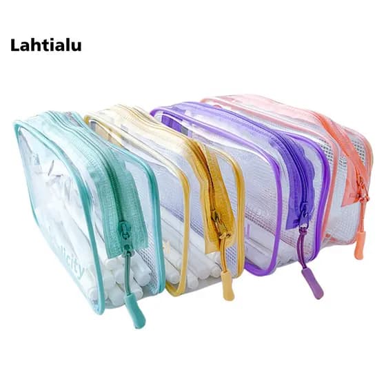 Waterproof Transparent Pencil Case with Zipper – Spacious Pen Pouch Organizer for School Office Supplies Students Stat