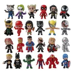 12 Pçs/24 Set 5cm Anime Os Vingadores Mini Figura Batman Superman Homem De Ferro-Aranha Thor Hulk Joker Venom PVC Modelo