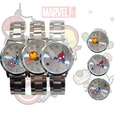 Relógio Infantil À Prova D 'Água De Aço Inoxidável Do Capitão América / Vingadores / Marvel / Estudante
