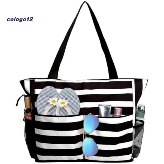 Bolsa De Praia Dobrável À Prova D'água De Areia-Portátil De Grande Capacidade Para Mulheres