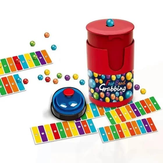 Jogo de Bingo de Linha Colorida para Dois Jogadores com Captura Rápida de Contas e Sinos Empolgantes Jogos de Estratégia