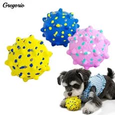 Dog Chew Toy Tear-resistant Ball Spiky Quiet Puppy Teething Teeth for Chewers Durable Rubber for Small Medium Dogs Perfe