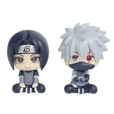 1 Pçs Japão Anime Naruto Q Versão Ornamento Do Carro Posição Sentada Hatake Kakashi Uchiha Itachi Decoração Bolo PVC Fig