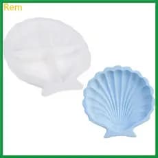 Rem Elegante Molde Bandeja Concha Silicone Placa Flexível Artesanato Para Bandejas Gesso Forma Conchas