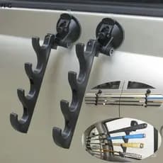 PFG Ventosa Suporte De Vara De Pesca Do Carro Montagem Na Parede Rack Com Ferramentas De Equipamento De Peixe FG