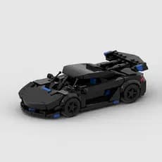 MOC Koenigsegg Carros Esportivos De Corrida Blocos De Construção Brinquedos Para Crianças Meninos E Meninas Compatíveis