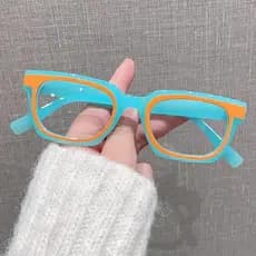 Armação de Óculos Masculinos em Forma Quadrada, Cores em Patchwork, Armações Estilosas para Mulheres, Óculos Vintage Ant