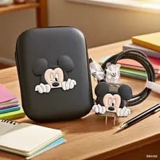 6 Pçs/set Bonito Dos Desenhos Animados Minnie Cabo Protetor Compatível Para iPhone 20W Carregador Caso Telefone Dados Fi