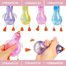Maltose Colorido Aurora Pato Squeeze Brinquedo Macio Bonito Animal Alívio Do Estresse Descompressão Estiramento Para Adu