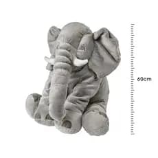 Almofada Elefante de Pelúcia 60cm Travesseiro Bebê Antialérgico