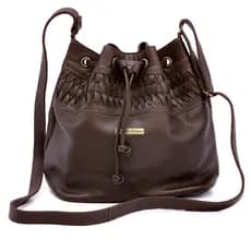 Bolsa feminina couro legitimo saquinho medio