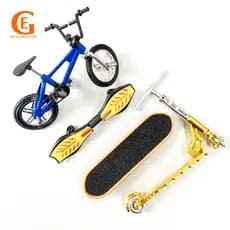 1 Conjunto De Dedo Dedo Scooter Mini Bicicleta Skate Duas Rodas Bicicleta Crianças Brinquedo