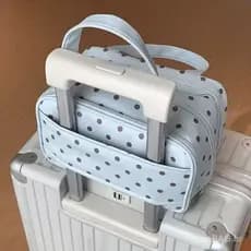 Bolsa de maquiagem Ita Bag com compartimentos, grande capacidade, pode ser pendurada na bagagem, bolsa para guardar cosm