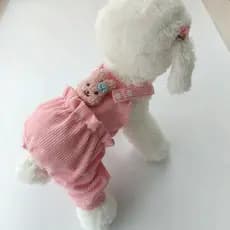 Calças De Lanterna Roupas De Cachorro Pequeno Teddy Bear Pet Urso Rosa Amarelo Primavera E Outono