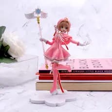 15,5cm Lovely Pink Card Captor Sakura Kinomoto Figuras De Ação Anime Cardcaptor Modelo PVC Figura Modelos Brinquedos Par