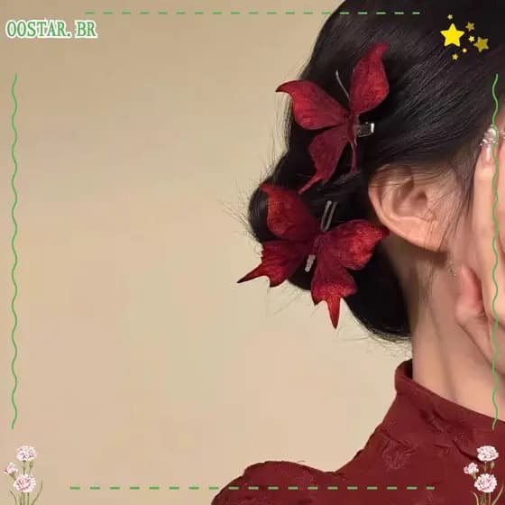 OOSTAR 5 Peças De Cocar De Borboleta , Elegante De Dama De Honra DIY Leve Estilo Chinês
