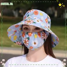 Chapéu Feminino De Proteção Solar OOSTAR , Boné De Aba Larga UPF 50 + Para Colheita De Chá , De Pescador Anti-UV Respirá