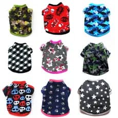 Colete De Flanela Para Cachorro Animais De Estimação Pequenos Roupas De Inverno Estilo Estampado