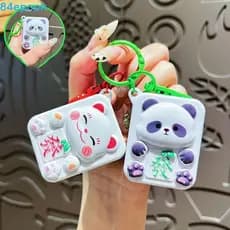 Chaveiro De Música BREPOCH Mahjong , Voz Cat Panda Mini Player Suporte De Armazenamento De Chave