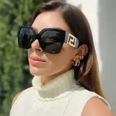 2024 Nova Moda Clássica Estilo Clássico Óculos De Sol Gradiente Cool Women Vintage Design Marca Square Oculos Moldura Gr