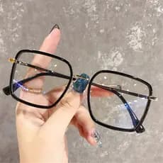 Moldura Quadrada De Óculos De Luz Anti-Azul Para Computador De Tamanho Superior Mulheres Ópticos Quadrados Homens