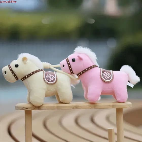 JUNYUE Pingente De Pônei , Chaveiro De Cavalo De Pelúcia De Boneca Mascote , Mochila Ano Novo Chinês