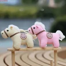 JUNYUE Pingente De Pônei , Chaveiro De Cavalo De Pelúcia De Boneca Mascote , Mochila Ano Novo Chinês
