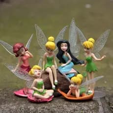 6 Pçs Bonecos Tinkerbell/Tinker Bell Fairy Girls Figuras De Bolo Topper