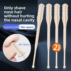 Aparador de Pelos do Nariz com Limpeza de Feixe de Mel Aparador de Pelos do Nariz Tesoura de Barba Masculina Conjunto de