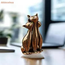 [dddxcebua] Enfeites De Latão Estátua Em Miniatura Fofa Decorativos De Mesa Escultura De Animal De Cobre Puro Artesanato