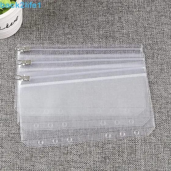 BACK2LIFE1 5pcs Envelopes De Dinheiro Da Pasta , Organizador De Papel Transparente A5 A6 Bolsos De PVC Transparentes Doc