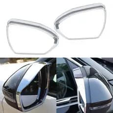 2 Pçs Carro Lado Esquerdo Direito Espelho Retrovisor Chuva Sobrancelha Capa Guarnição Apto Para Hyundai Tucson 2021 2022