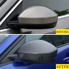 Para Jaguar F-Pace 2016-2022 E-2018 Fibra De Carbono Lado Do Carro Exterior Espelho Retrovisor Capa Guarnição Tampa-styl