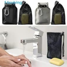 SUBING Estojo Para Barra De Sabão , Suporte Portátil Dobrável Selado Sabonete , Com Fivela , Bolso Duplo , Recipiente De
