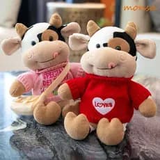Brinquedo De Pelúcia MONSA , Boneca De Vaca De Material Macio Estilo Desenho Animado , Design Bonito Simulação Gado Do Z