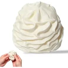 Brinquedo Squishy em Forma de Rolo de Creme, Squishy de Silicone Pegajoso para Alívio do Estresse (1, Branco)