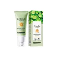 Protetor Solar AKARY Centella, Protetor Solar de Amplo Espectro SPF50+ PA+++, Infundido com Centella Orgânica, Hidratant