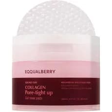 EQQUALBERRY Collagen Pore-Tight Up Gel Toner Pads – Pads de Gel Coreanos para Redução de Poros com Colágeno de Absorção