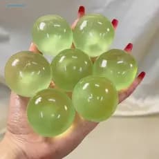 Green Grape Squeeze Toy Stress Relief Ball Diy Shapeable Coconut Oil Sensory Fidget Soft Stretchy Moldable Transparent A