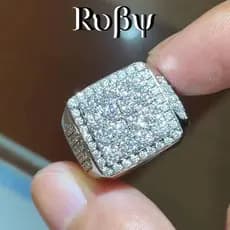 Rubi * Micro-incrustado anel brilhante feminino senhoras indústria pesada jóias de luxo estilo High-End estilo palácio j