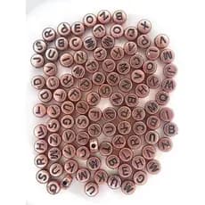 400 Pçs Miçanga Infantil Letras Ouro Escuro Alfabeto 50g E1-4-11