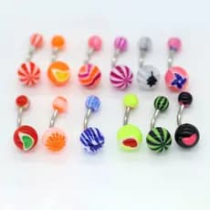 bijuterias femininas piercing umbigo ✵Anel de umbigo acrílico de aço inoxidável, joia Piercing corporal, fivela de umbig